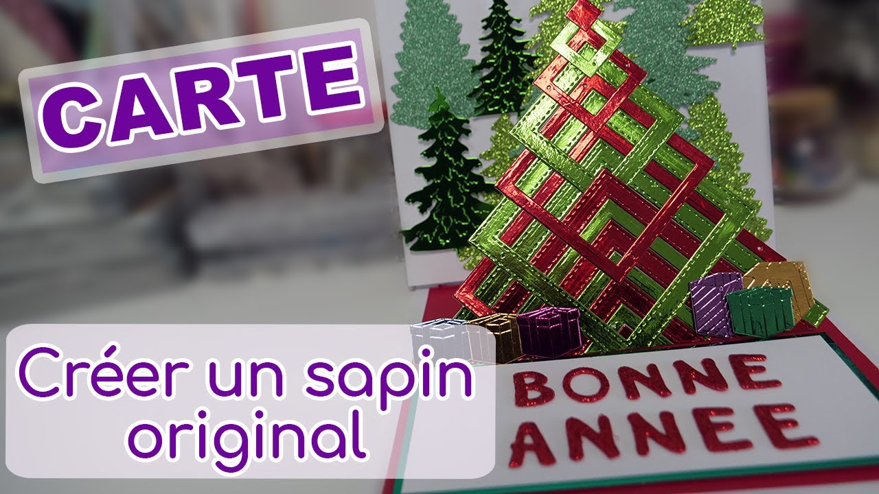 TUTO CARTE : Cr&eacute;er un sapin diff&eacute;rent avec des dies carr&eacute;s | Scrapitude