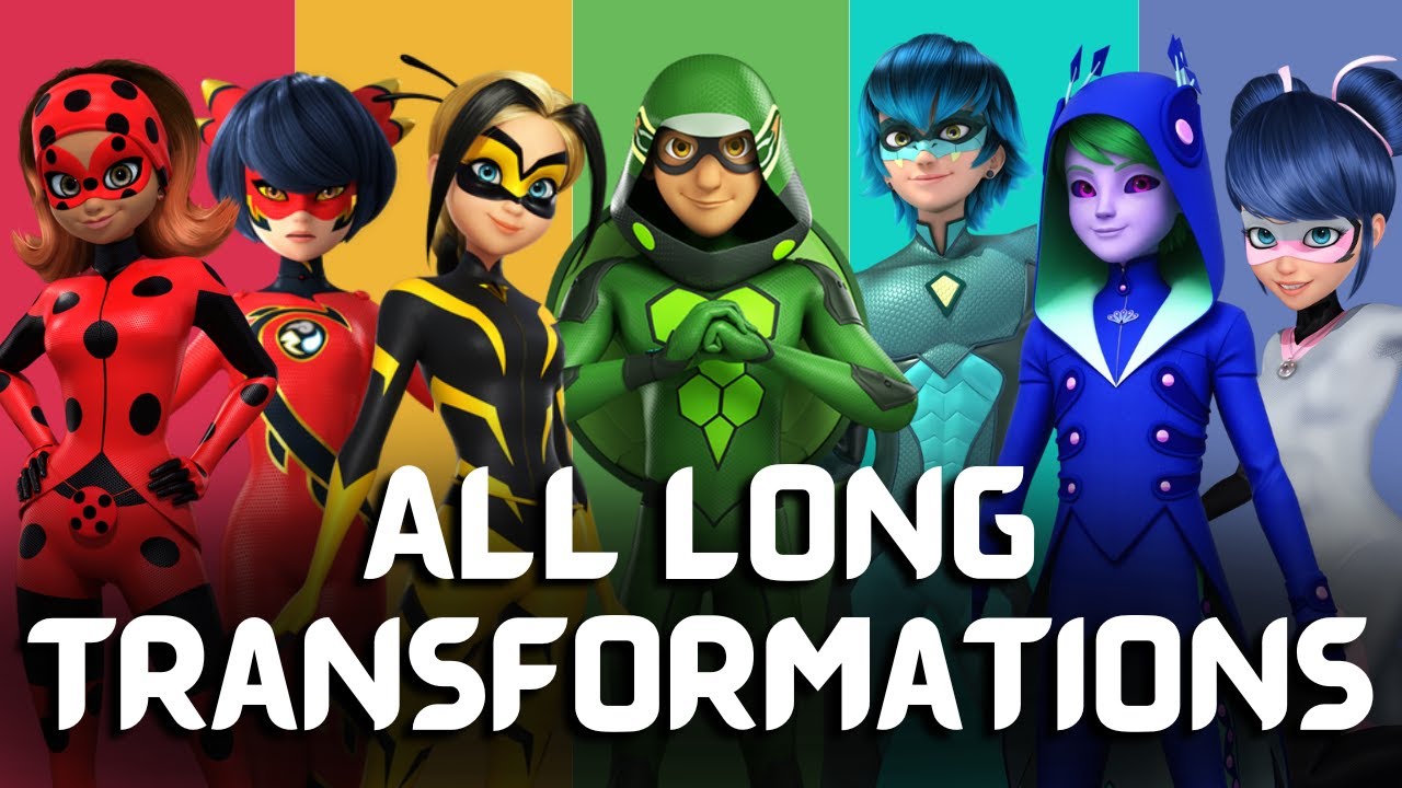 Miraculous: All Long Transformations Season 1-5 | Miraculous Ladybug