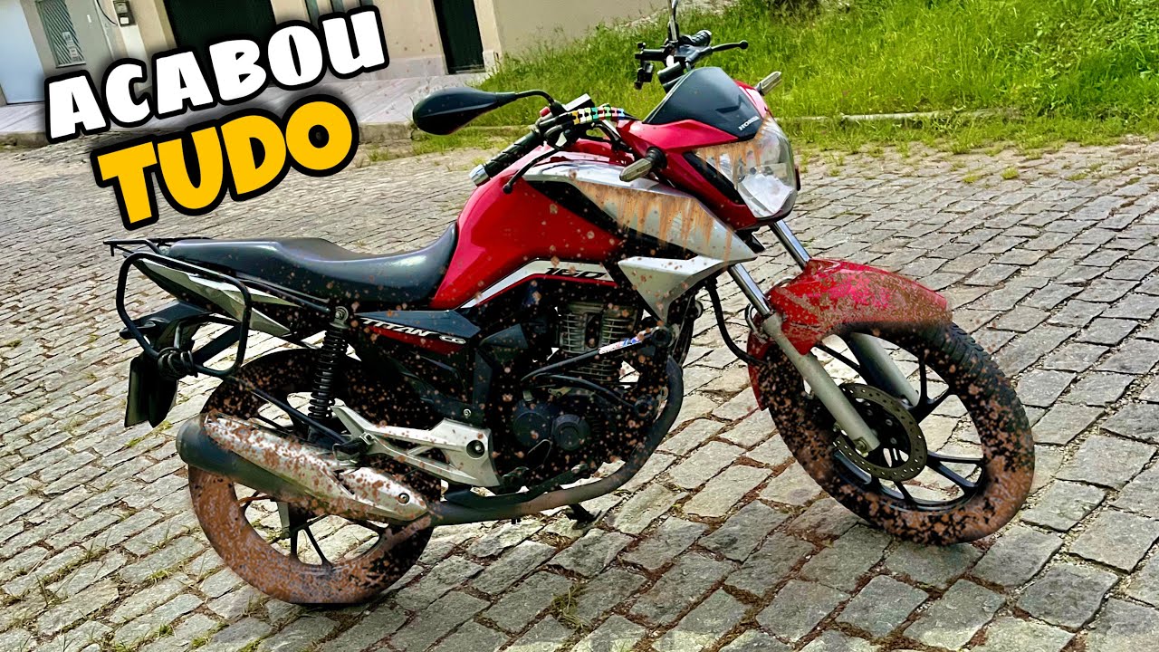 COMO FICOU MINHA TITAN 160 DEPOIS DE 3 MESES SEM LAVAR