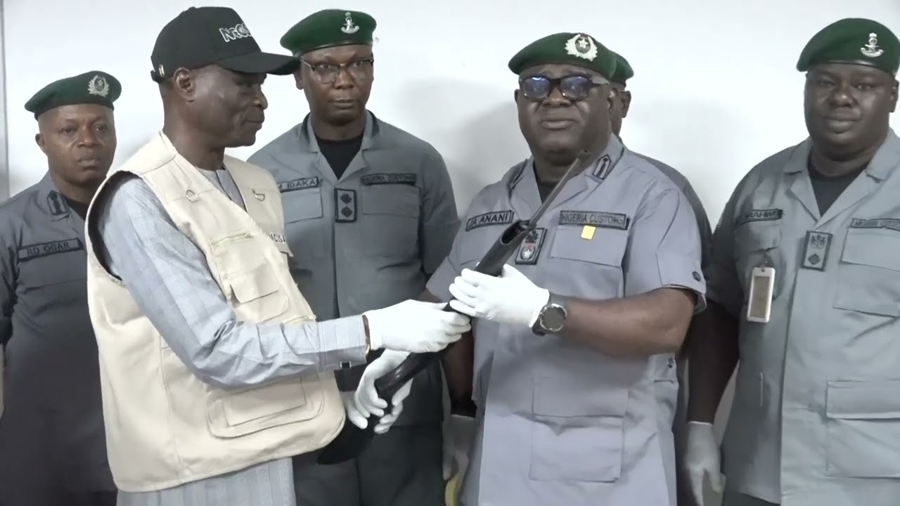 PTML Customs Hands Over Seized Arms, Ammunition To NCCSALW