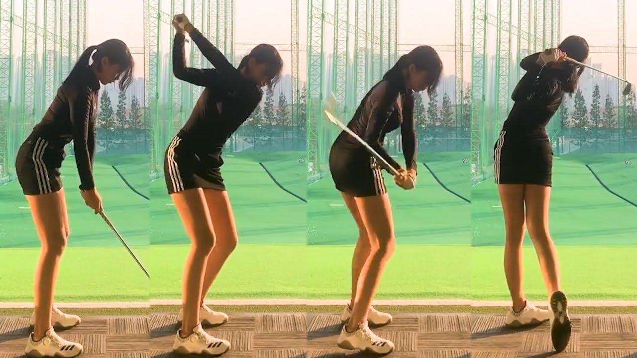 KLPGA 프로 박서연 미녀골퍼의 부드러운 아이언샷~!