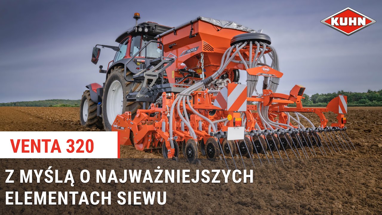 Nowy kompaktowy pneumatyczny siewnik KUHN VENTA 320 - z myślą o najważniejszych elementach siewu! 🧐