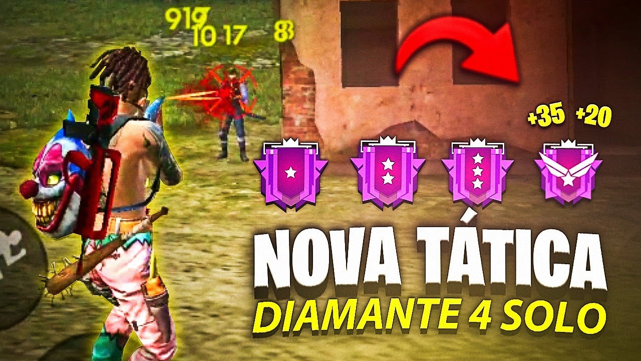 ESTRATÉGIA PARA PEGAR DIAMANTE 4 SEM MEDO NO FREEFIRE | SOLO RANKD