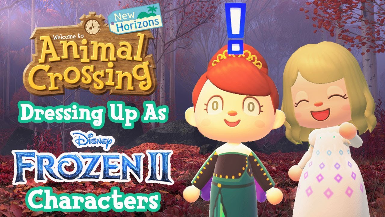 CREATING PRO DESIGNS as FROZEN 2, ANNA & ELSA Characters in Animal Crossing New Horizons - SPED UP