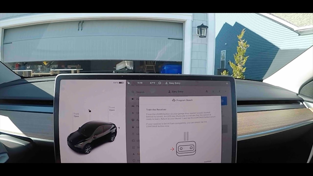 Tesla Homelink (Garage Door Opener) Programming