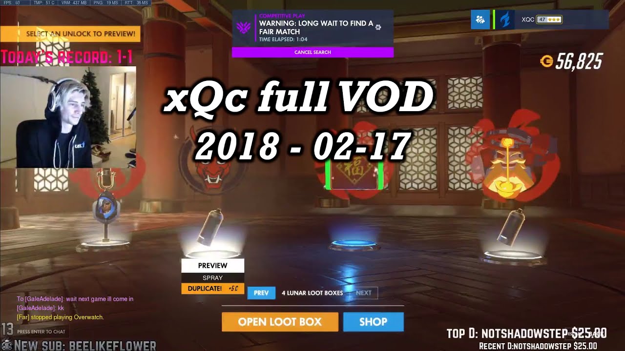 xQc VOD - 2018-02-17  •  R E F O R M E D