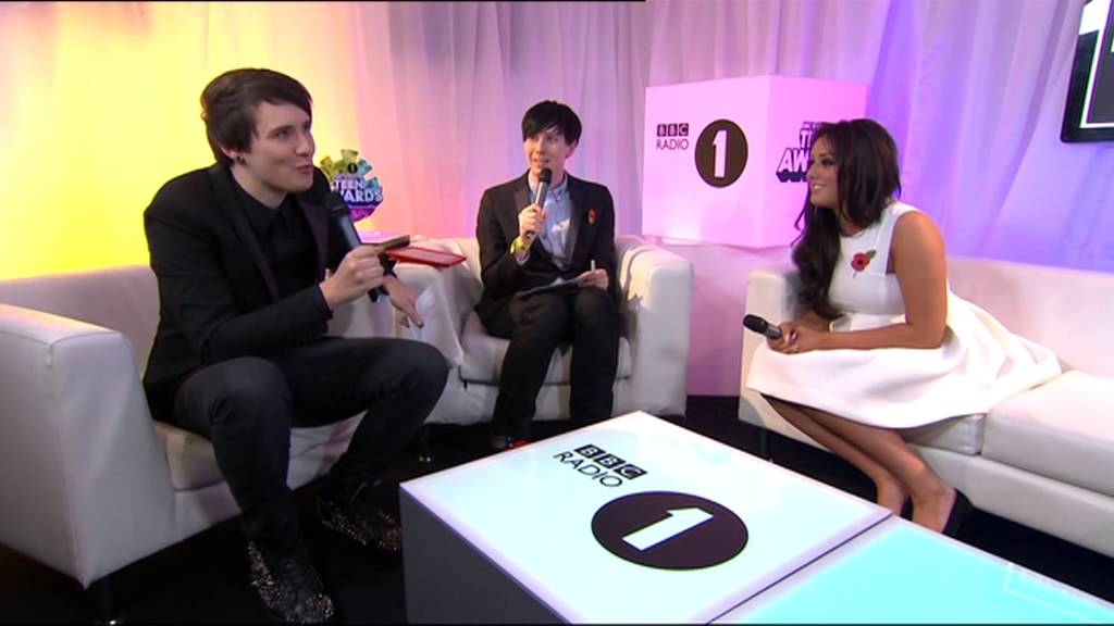 Dan & Phil with Charlotte Crosby at the Teen Awards 2013