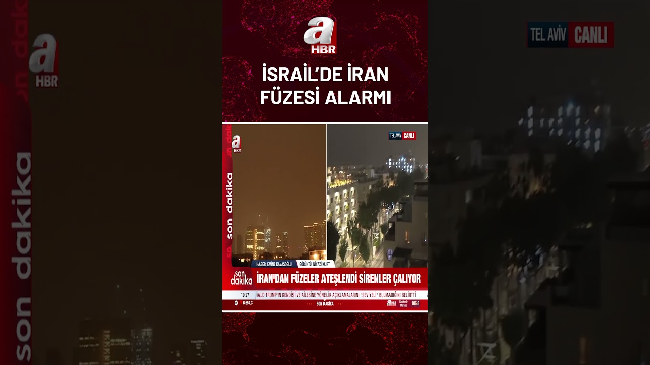 Tel Aviv'den patlama sesleri! İran f&uuml;zeleri İsrail semalarında | A Haber