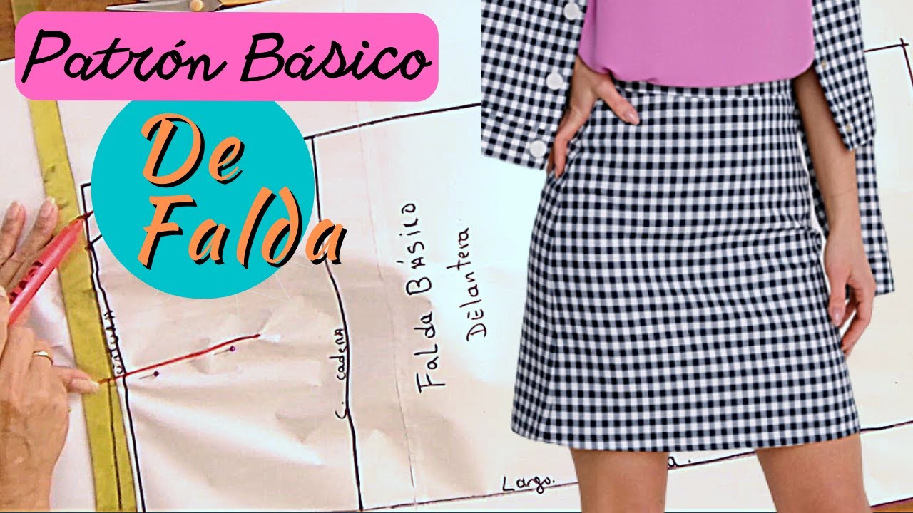 Patrón Básico de Falda Delantero y posterior