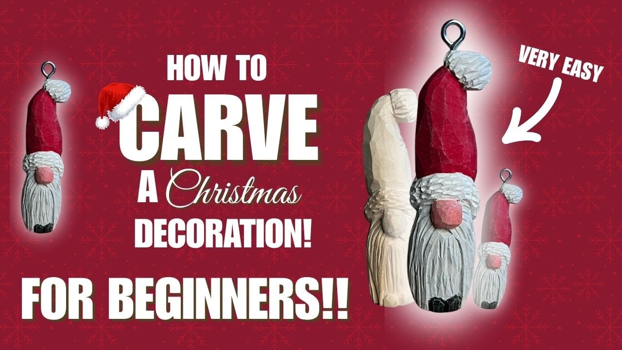 Super Easy Christmas Carving Tutorial - Santa Gnome