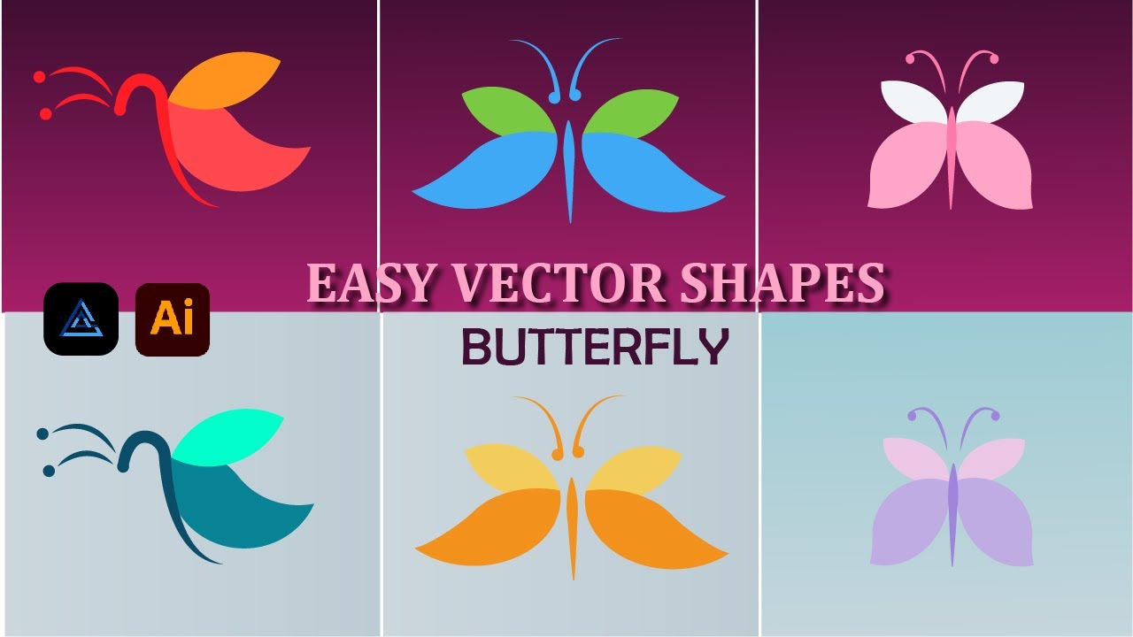 How to create Cute Butterfly Logo Design | adobe illustrator tutorial for beginners  #graphicdesign
