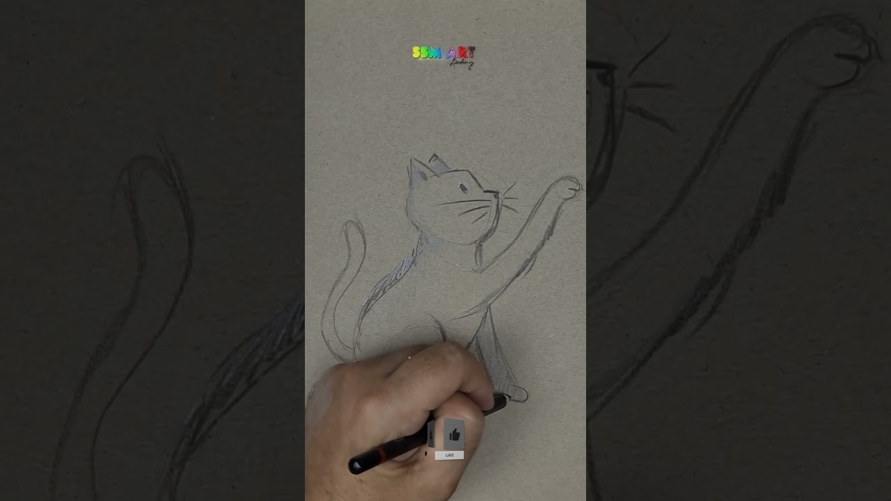 How to Draw a Cute Cat Step by Step! │ SSM Art