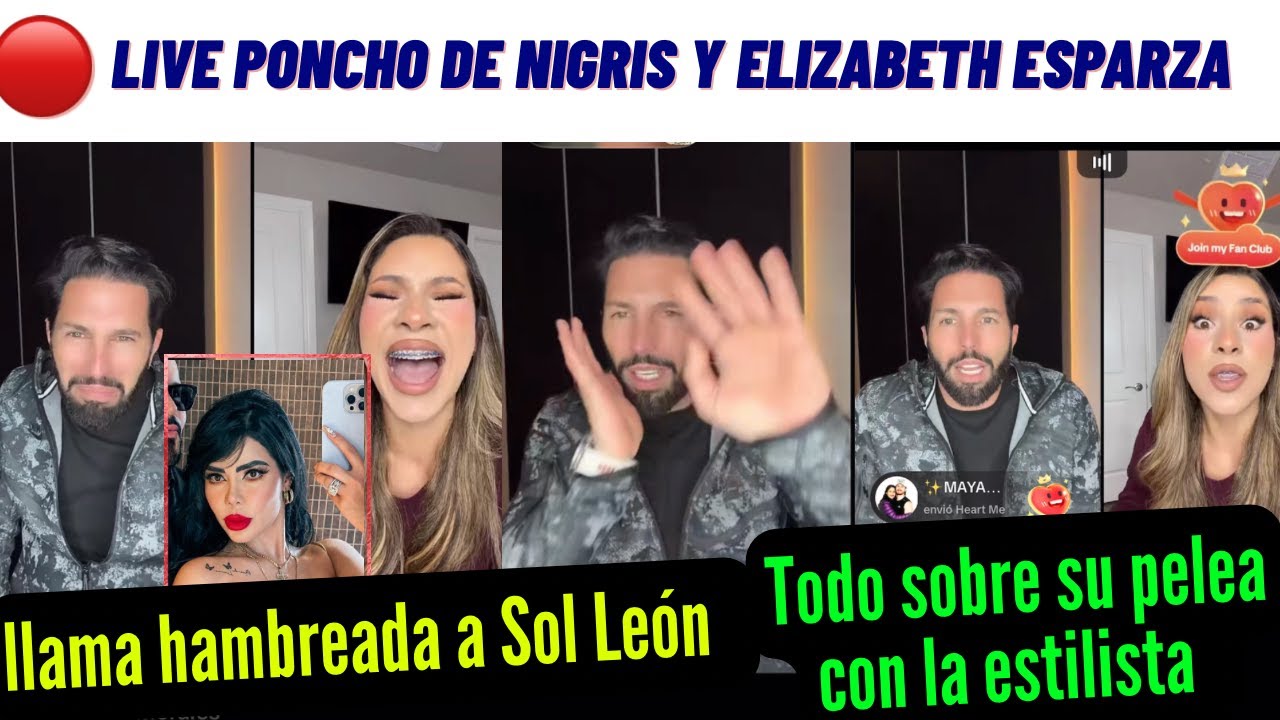 LIVE PONCHO Y ELIZABETH ESPARZA  | ADRIAN MARCELO ES UN HABLADOR