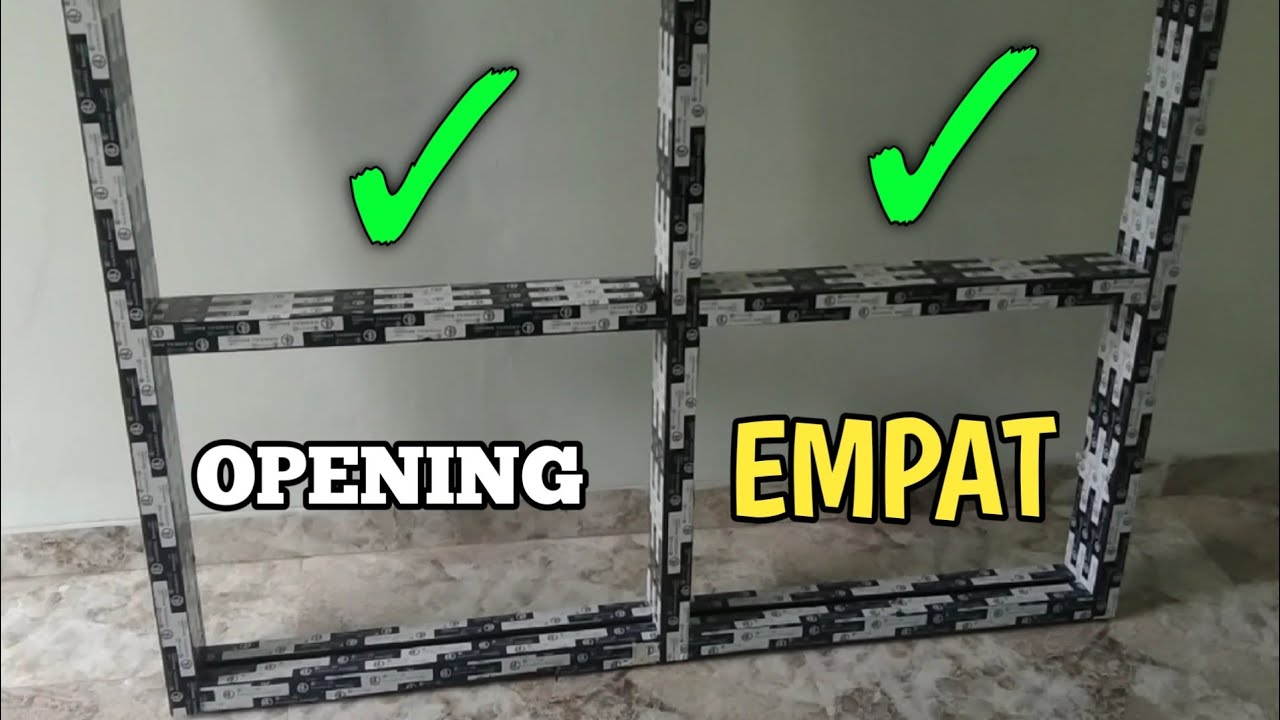 MEMBUAT KUSEN ALUMINIUM EMPAT OPENING - Atas Jendela Aluminium Bawahnya Kaca