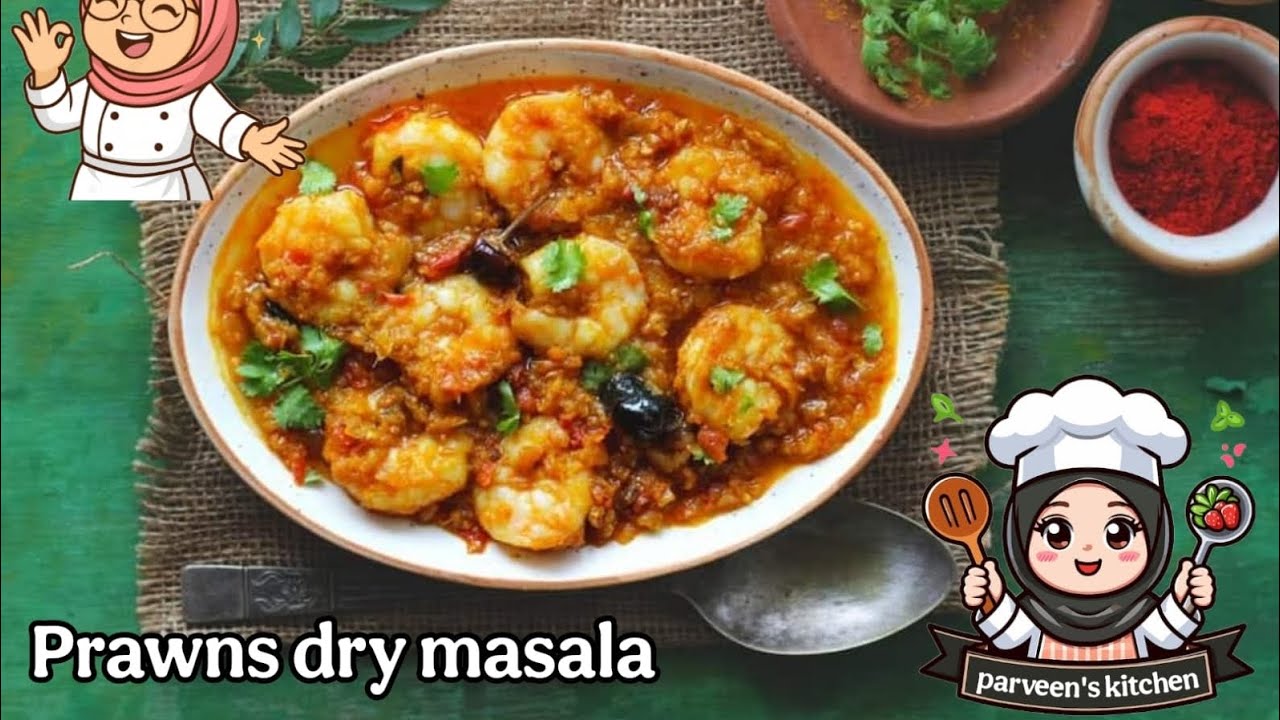 Prawns dry masala by parveen's kitchen 😋 👌 