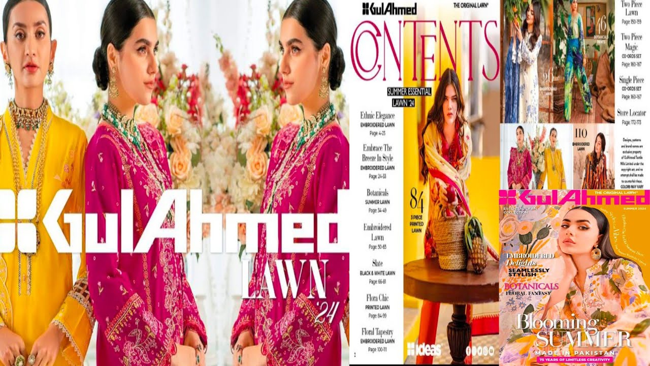 Gul Ahmed Embroidered Lawn Collection | Gul Ahmed Summer Collection 2024 || Latest Summer Collection