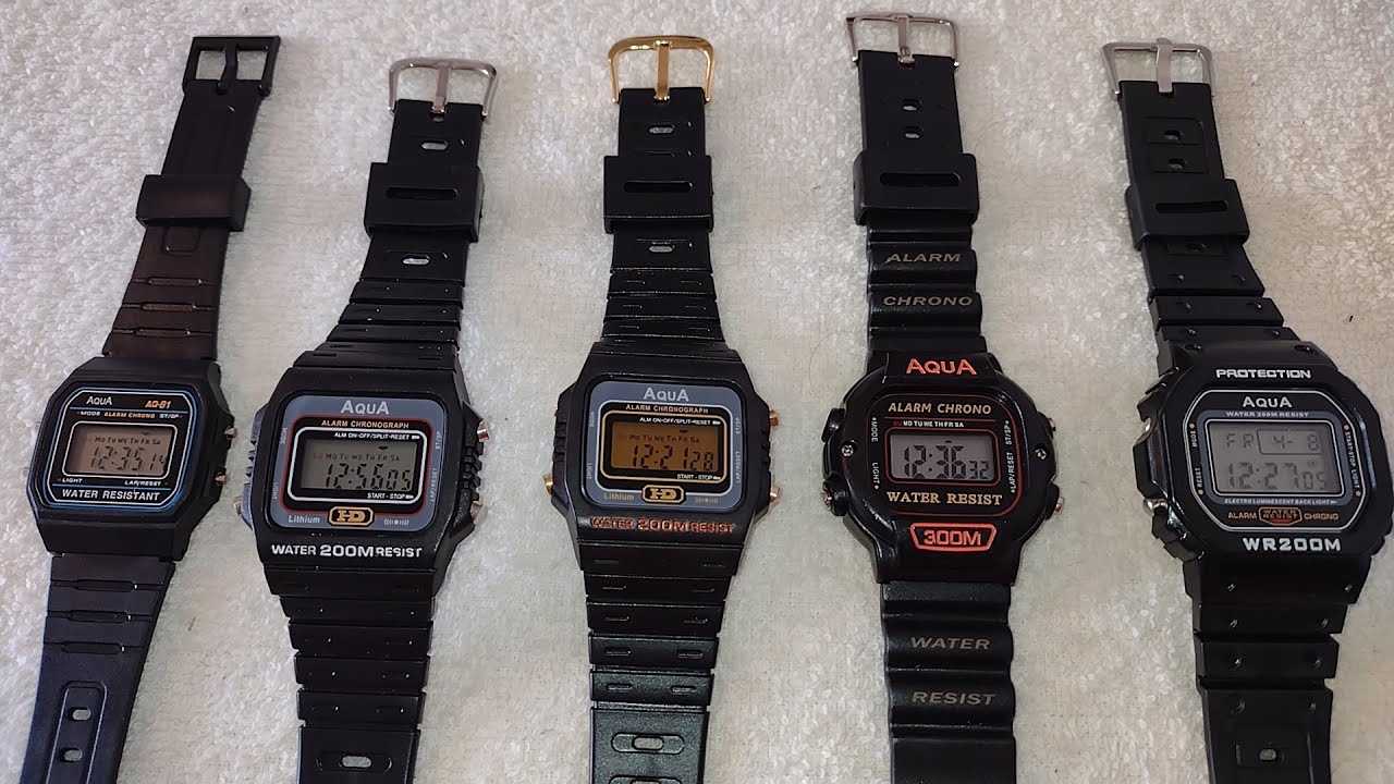 Minha coleção de RELÓGIOS AQUA originais ( Aqua aq 81, Aqua aq 37, Aqua aq 45 e o Aqua gp 519 )