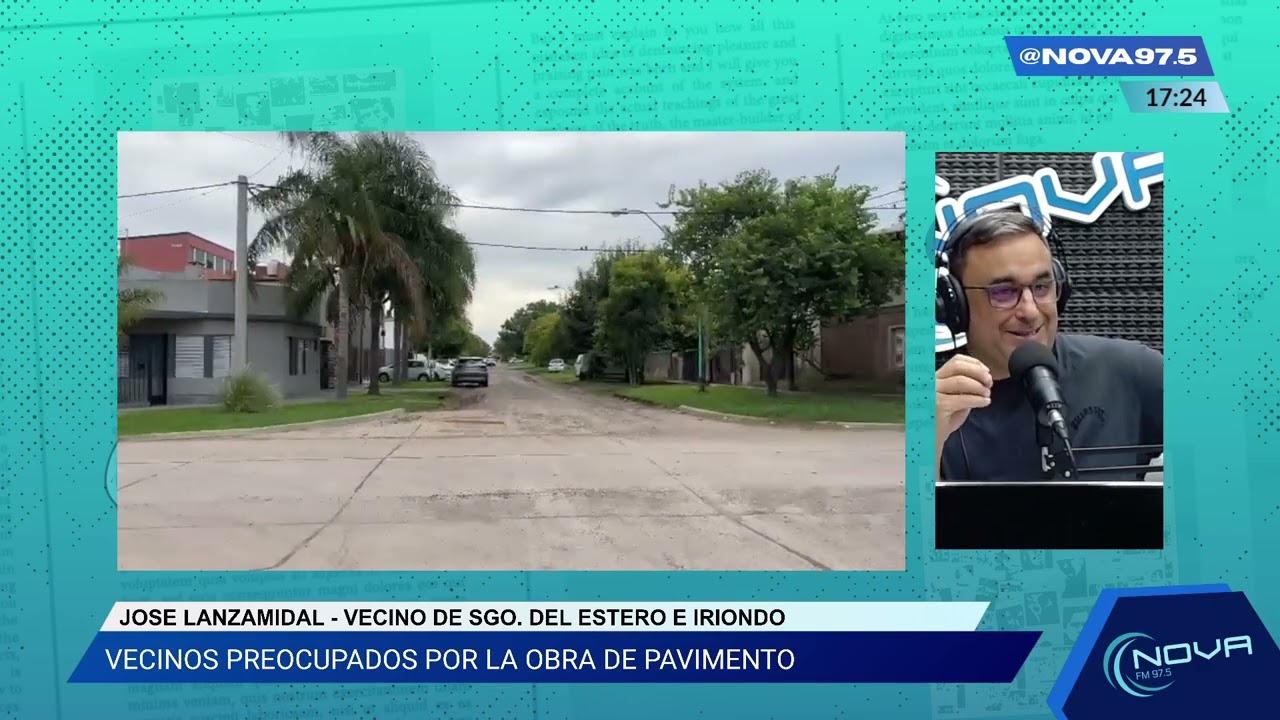 José Lanzamidal - Vecinos preocupados por la obra de pavimento