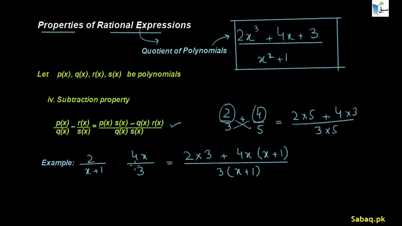 Properties of Rational Expressions
