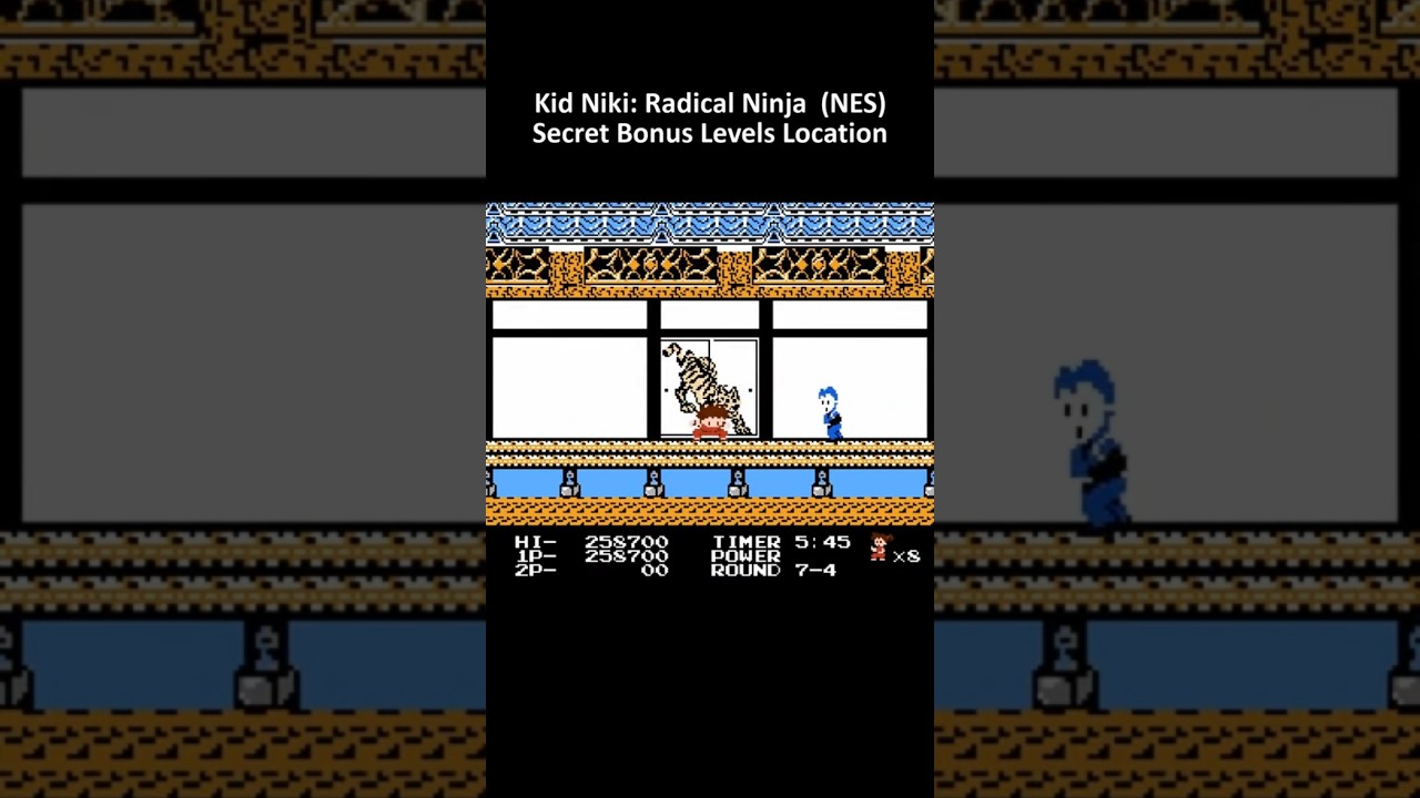 SECRET BONUS LEVELS LOCATION - KID NIKI: RADICAL NINJA (NES)
