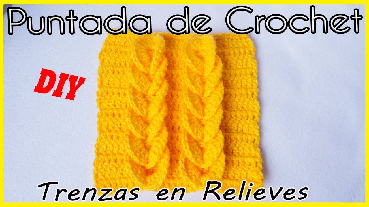 🌈Punto Trenzas en 3D Crochet - Ganchillo | (Facil y Paso a Paso)