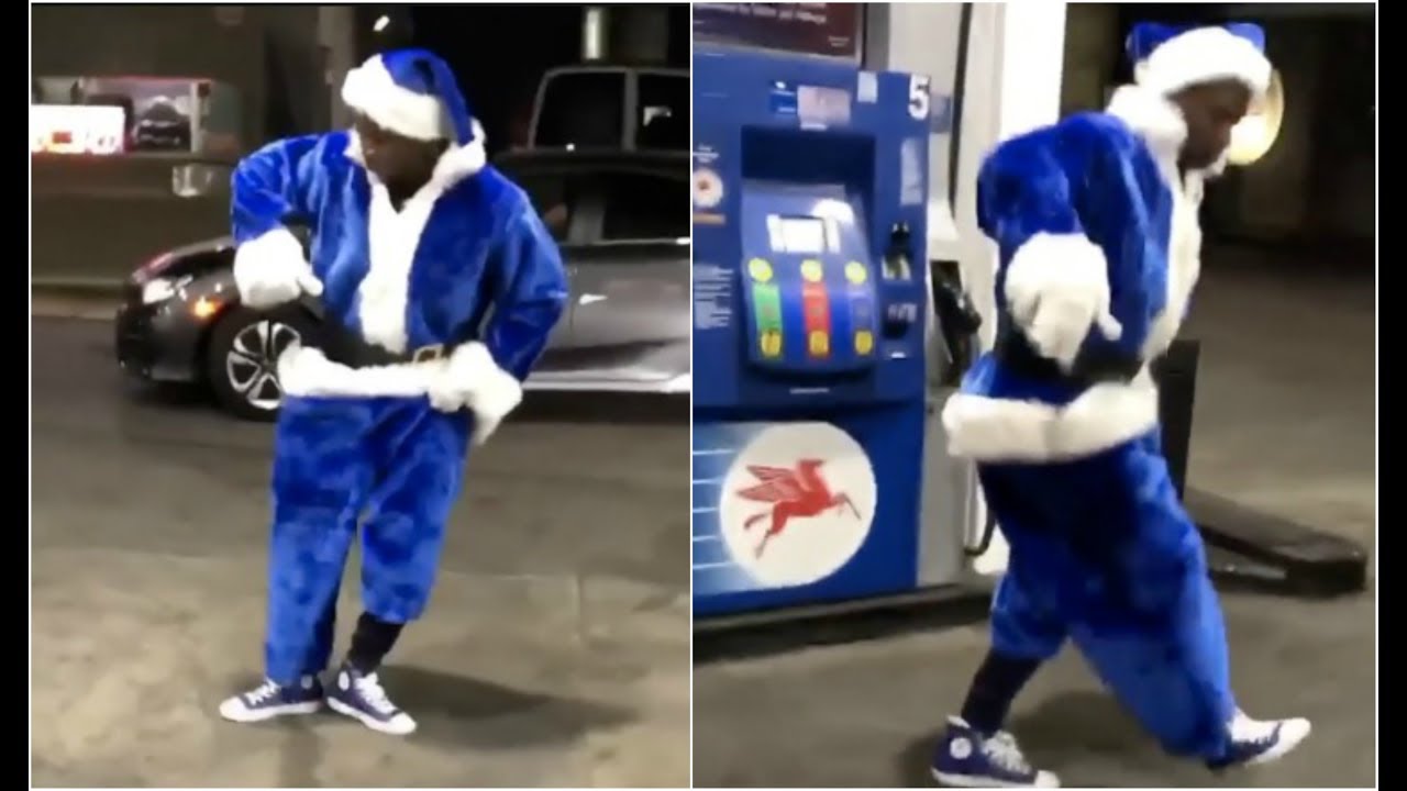 OT Genasis Crip Walks In A Santa Suit On Christmas