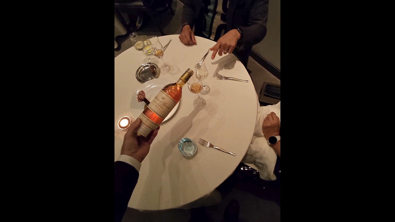 Opening Tableside 1975 Chateau D'Yquem Sauternes #fyp #pov #trending #viral #explore #asmr #wow