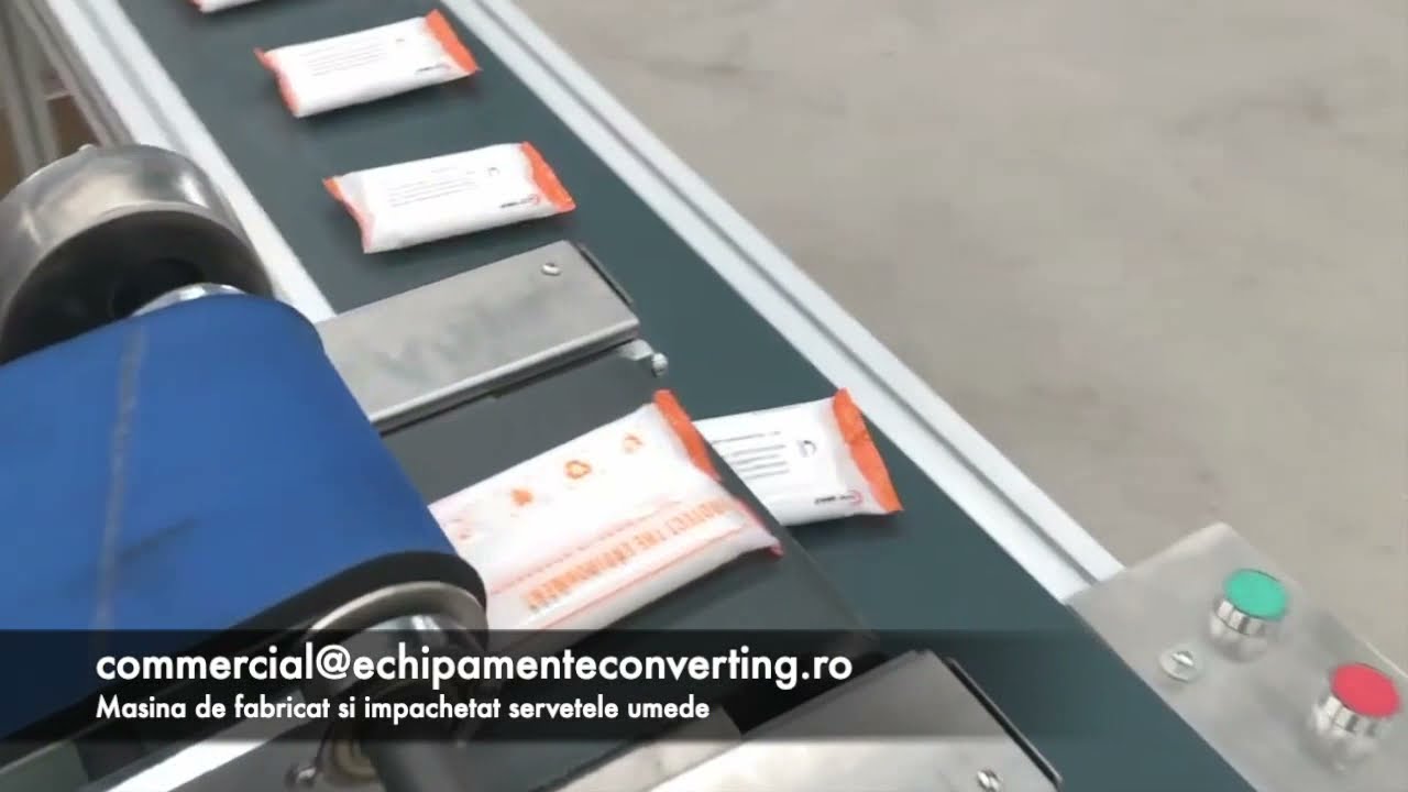 Masina de produs si impachetat servetele umede tip pachet