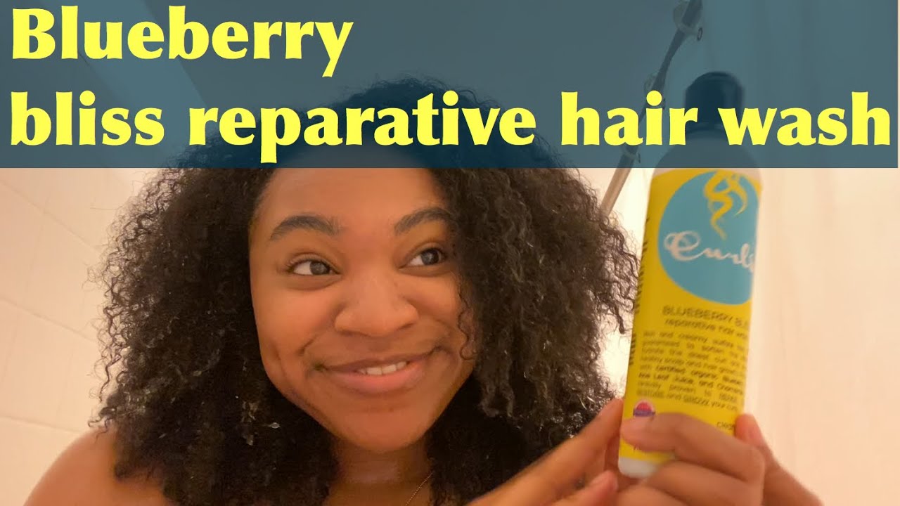 WASH DAY USING CURLS BLUEBERRY BLISS REPARATIVE HAIR WASH