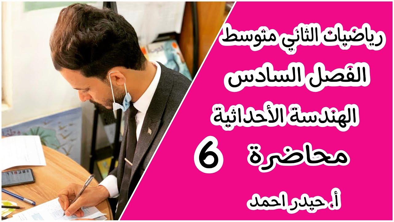 الثاني متوسط / الفصل السادس / محاضرة 6 / الجزء الاول ( الدوران في المستوي الاحداثي)