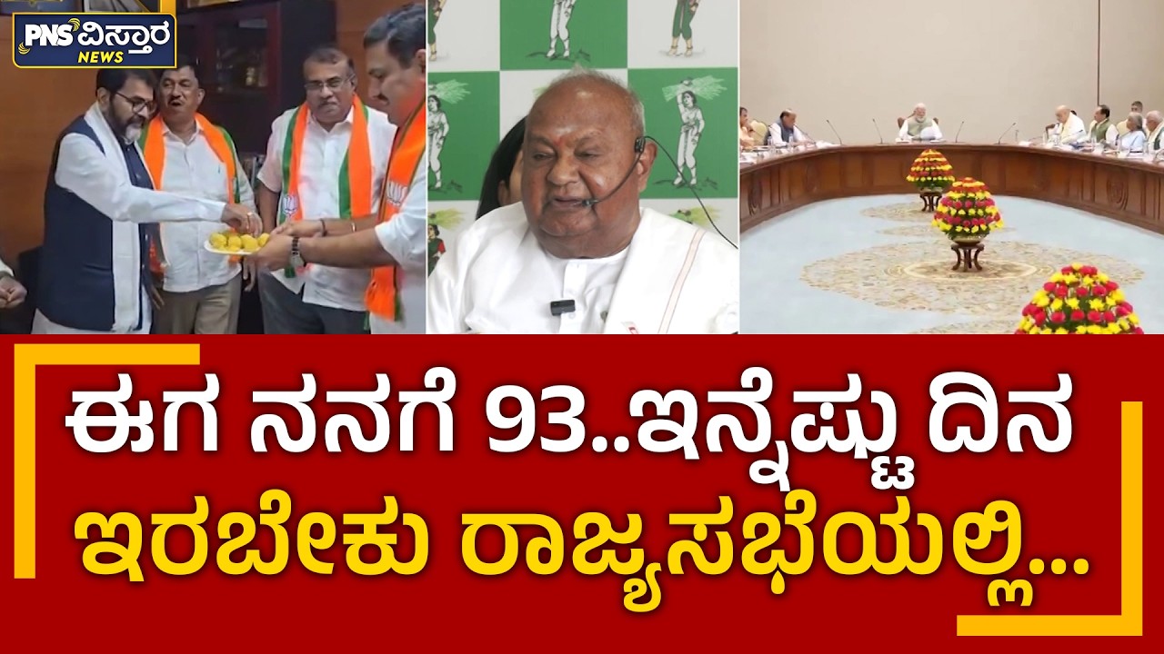 ಈಗ ನನಗೆ 93..ಇನ್ನೆಷ್ಟು ದಿನ ಇರಬೇಕು ರಾಜ್ಯಸಭೆಯಲ್ಲಿ | HD Deve Gowda | Rajya Sabha | PNS Vistaara News