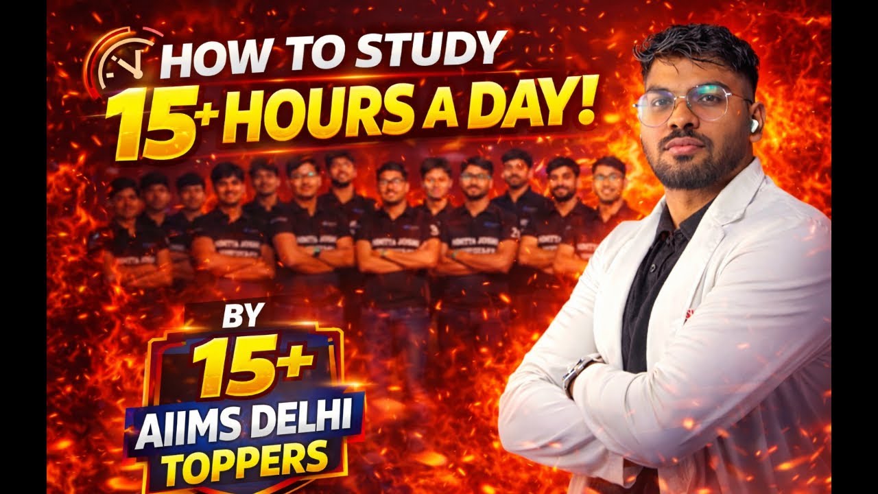 How to study 15 hours a day? Complete NEET syllabus fast! NEET 2026