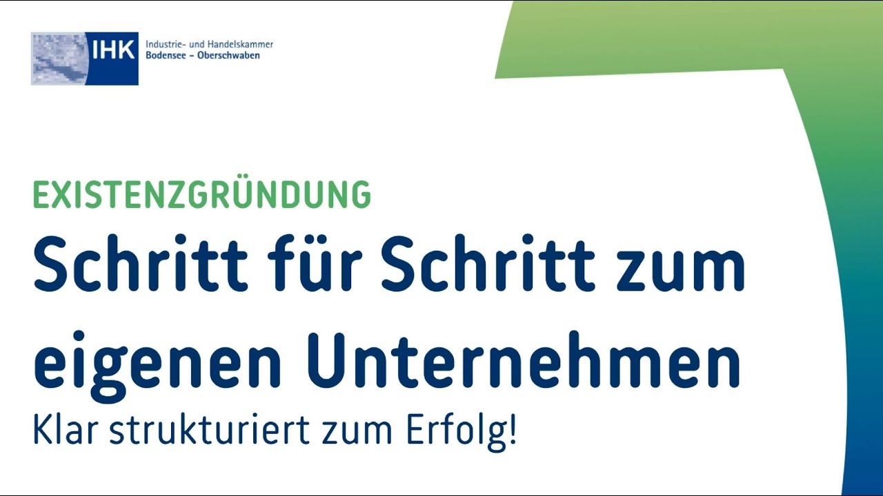 Schritte zur Existenzgr&uuml;ndung