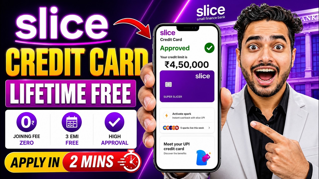 Slice Credit Card Apply || Slice rupay Credit Card Apply || Slice lifetime free Credit Card Apply