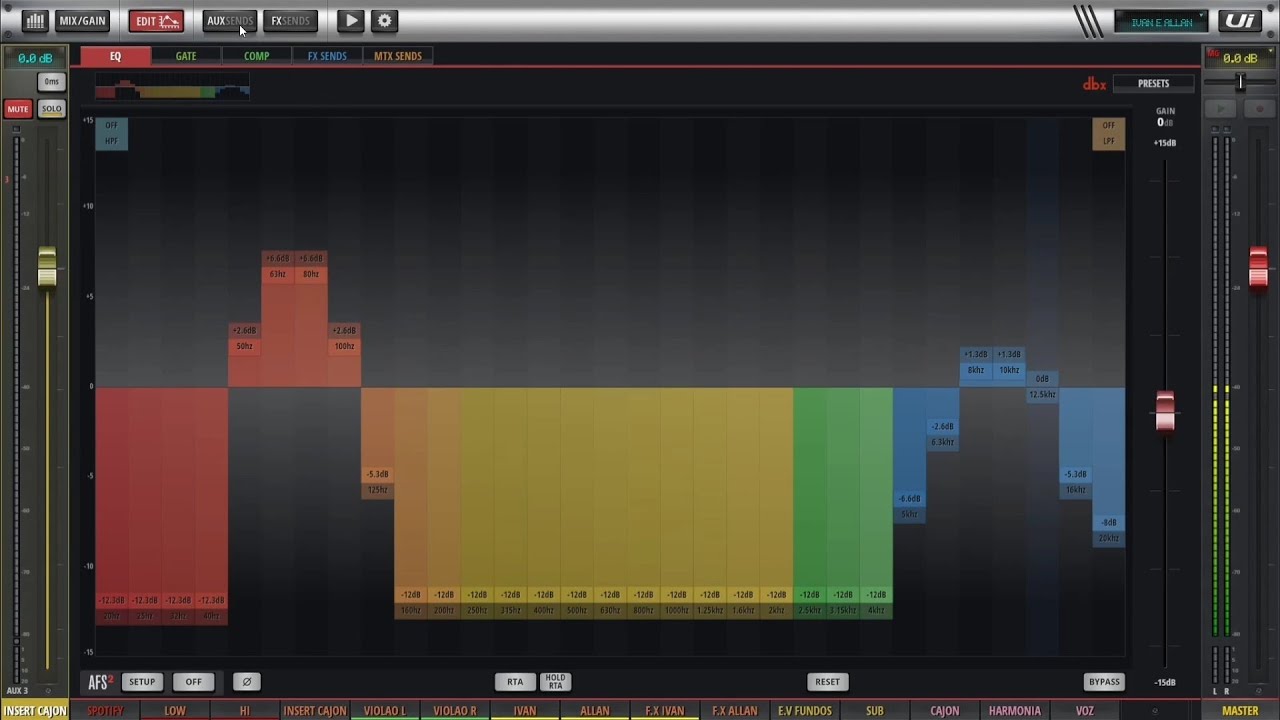 #comoeufaço #06 Insert na #soundcraft #ui24r utilizando Equalizador gráfico e outros processamentos