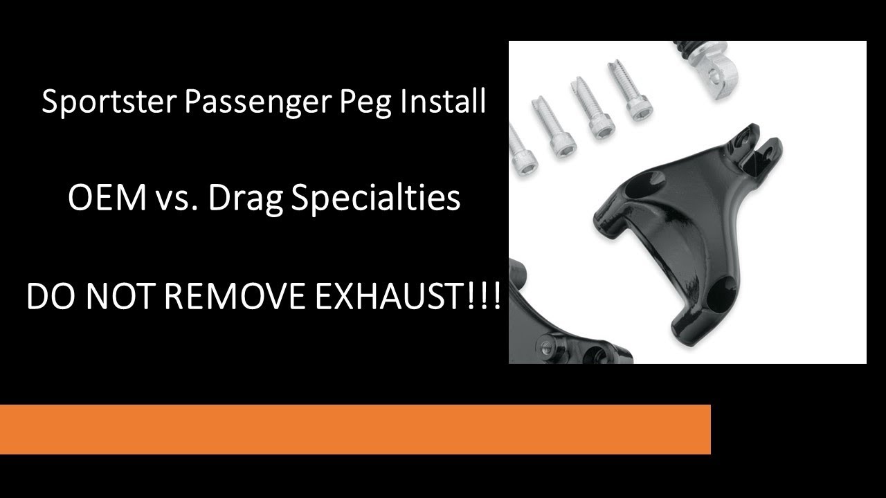 Sportster 883 Iron Passenger Peg Install DO NOT REMOVE EXHAUST