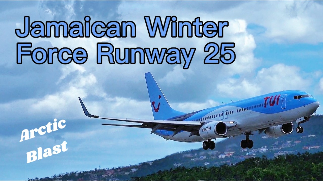 Arctic Blast Jamaica 🥶✈️🇯🇲 Airplane spotting Jamaica runway 25
