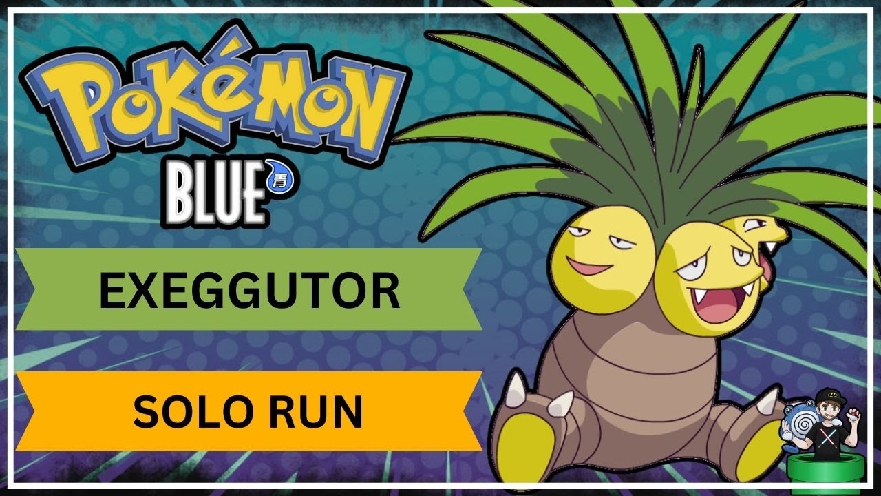 How Fast Can You Beat Pokemon Blue With ONLY Exeggutor Grass Type Challenge Part 5