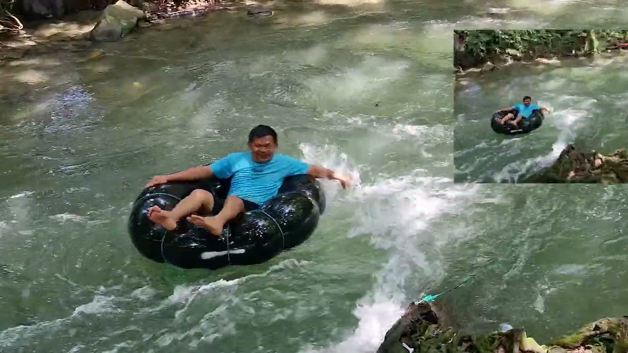 Ban terbalik di Arung jeram di Sulawesi Selatan