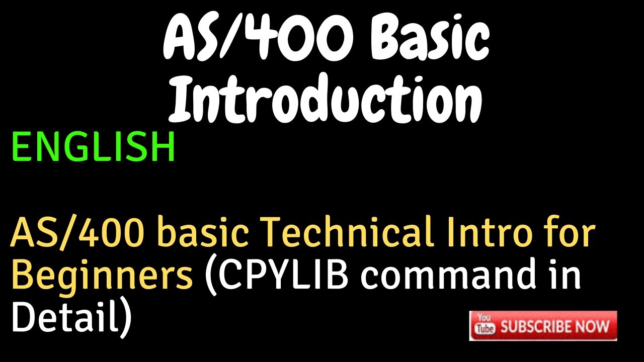 IBM i, AS400 Tutorial, iSeries, System i -AS/400 basic Introduction for Beginners | CPYLIB command