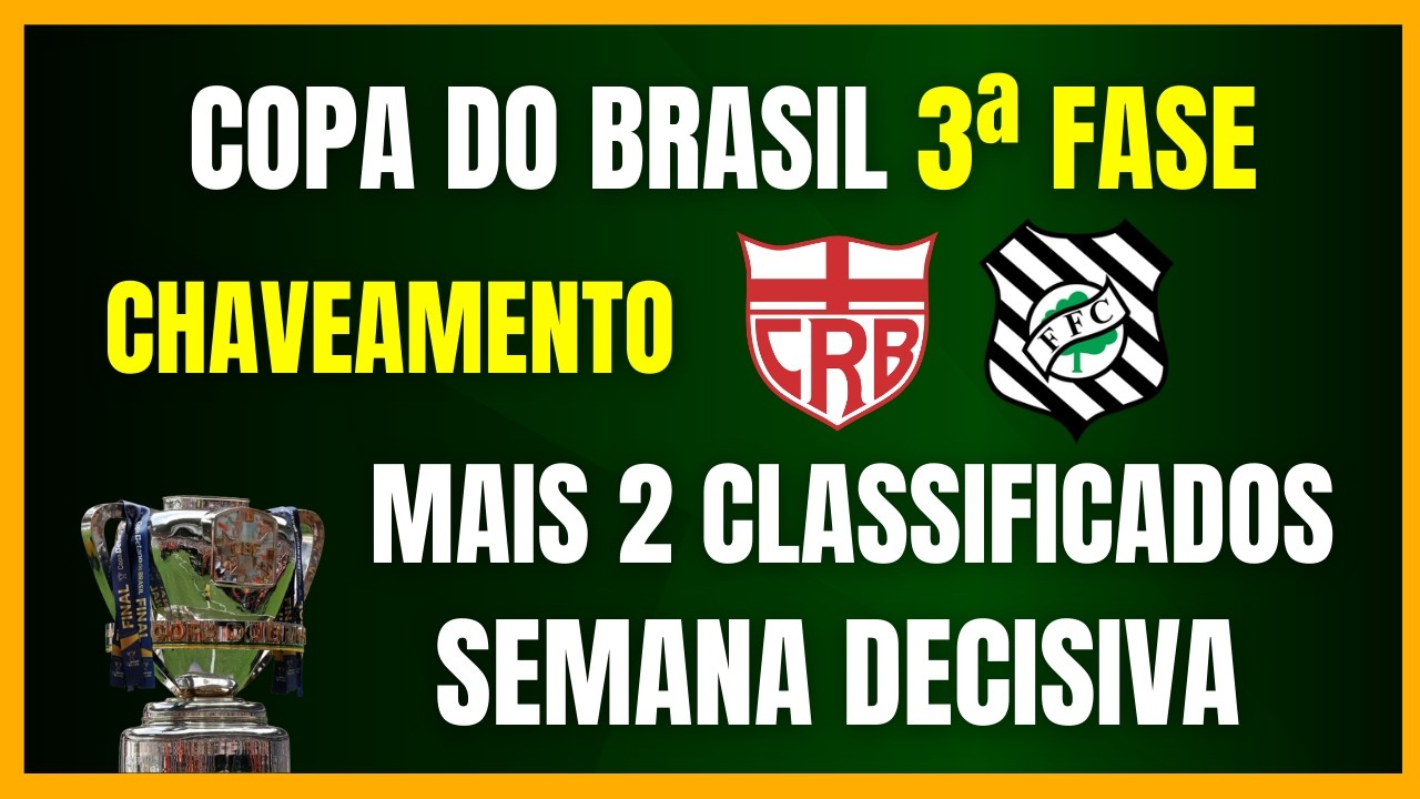 COPA DO BRASIL 2026 | CRB E FIGUEIRENSE CLASSIFICADOS | CHAVEAMENTO | SEMANA DECISIVA