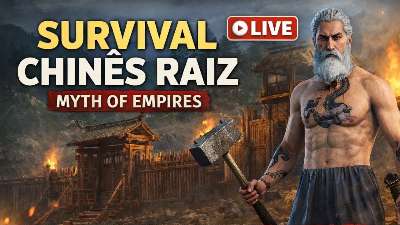 Survival Chinês Raiz — Myth of Empires | Montando Nossa Primeira Base