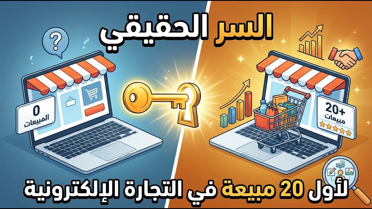 كيف تحقق أول 20 مبيعة في التجارة الإلكترونية؟ السر الذي يتجاهله الجميع