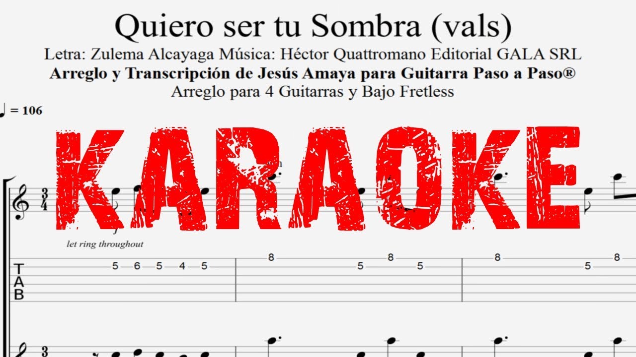 Quiero ser tu Sombra - Pista para Ejercitar por Jesús Amaya...