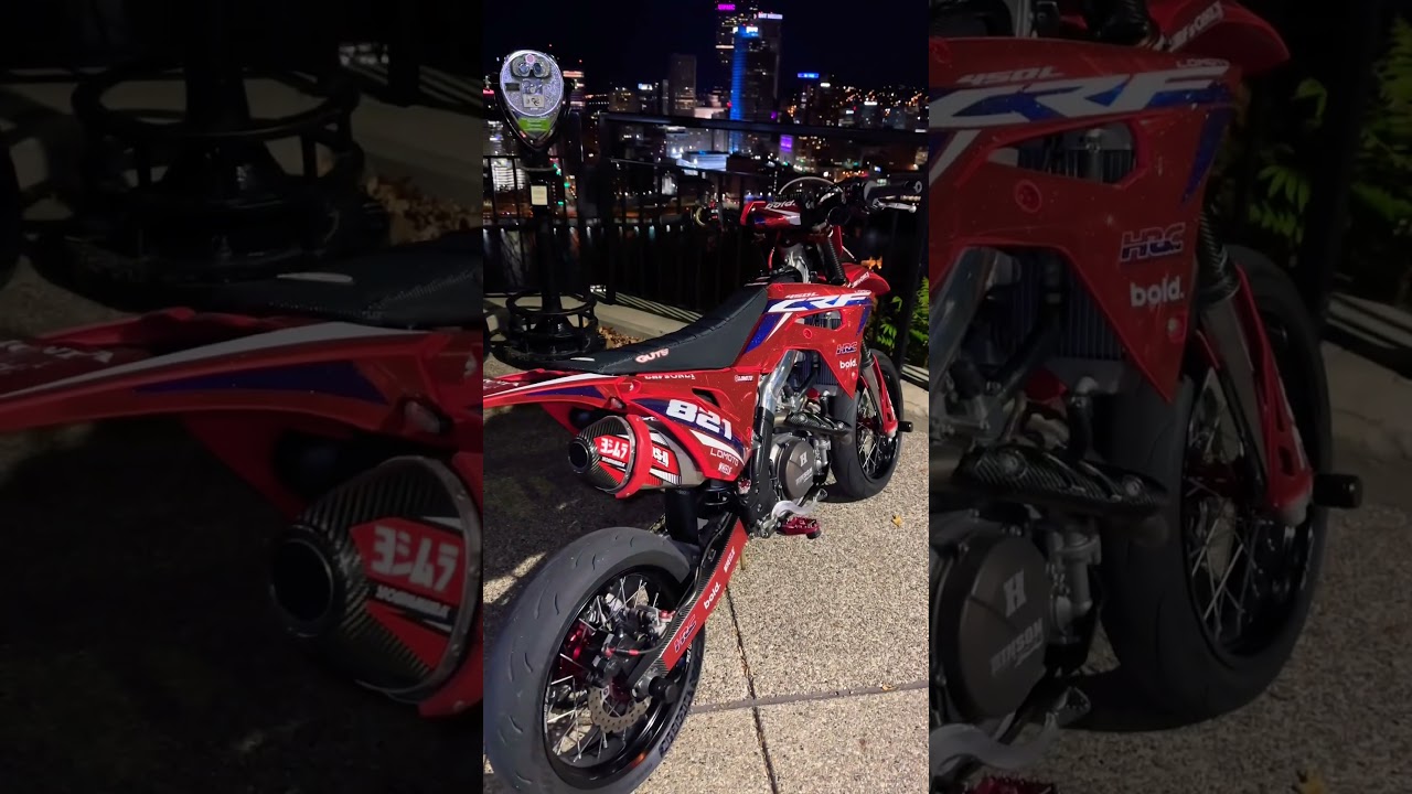 CITY LIGHTS SUPERMOTO 🔥 #crf450l #supermotolife #crf450rl