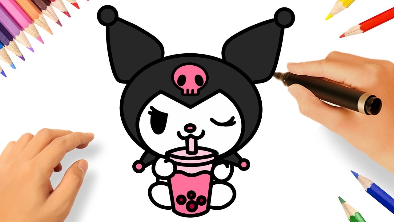 HOW TO DRAW KUROMI 🖤🎀 SANRIO
