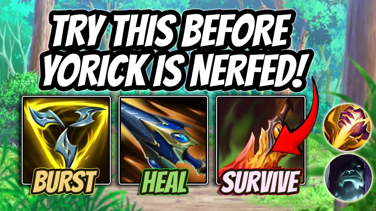 Full Bruiser Yorick Jungle is CRACKED right now! HUGE damage, HEALING and SURVIVABILITY!