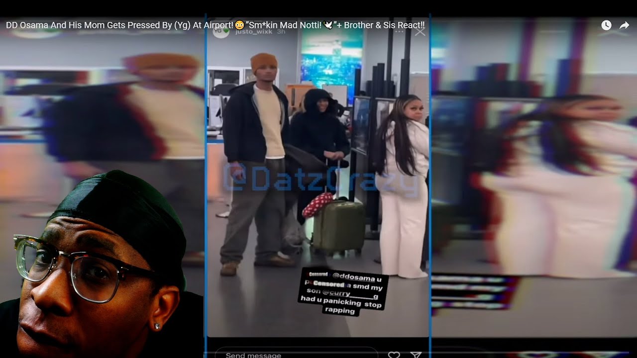 DD Osama And His Mom Gets Pressed By (Yg) At Airport!😳”Sm*kin Mad Notti!🕊️” Reaction