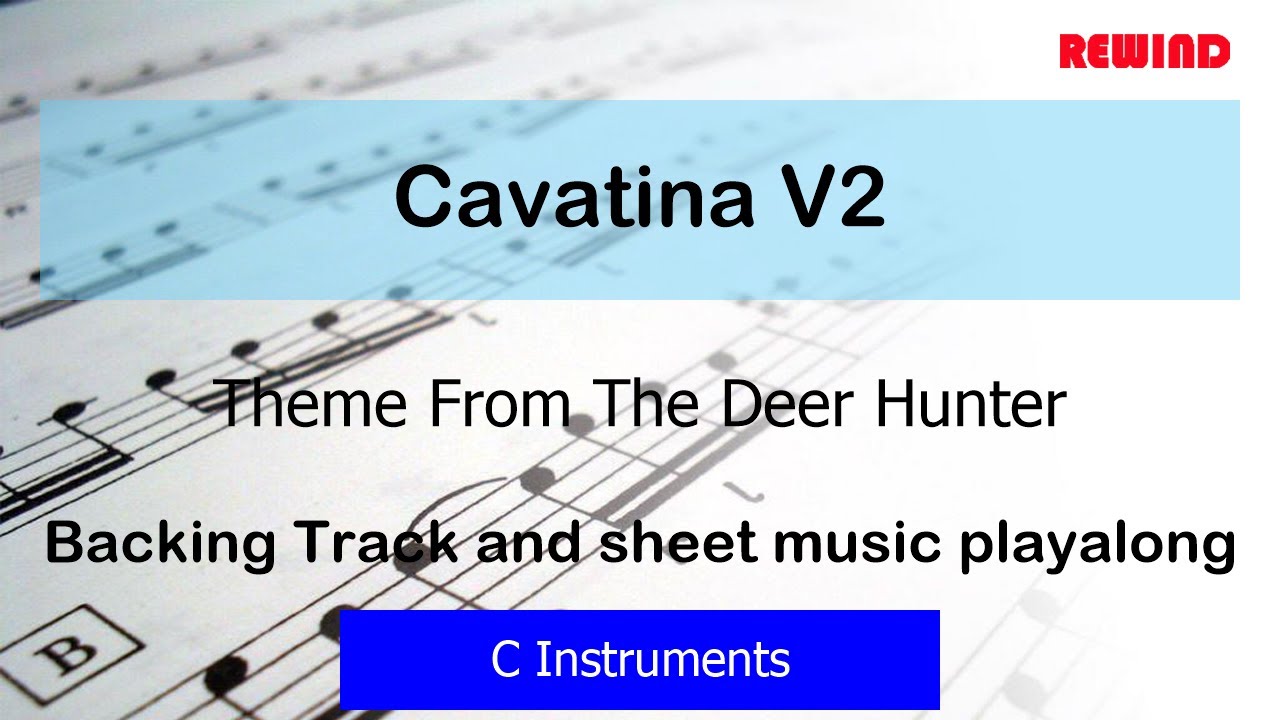 Cavatina V2 Flute Violin Backing Track and Sheet Music