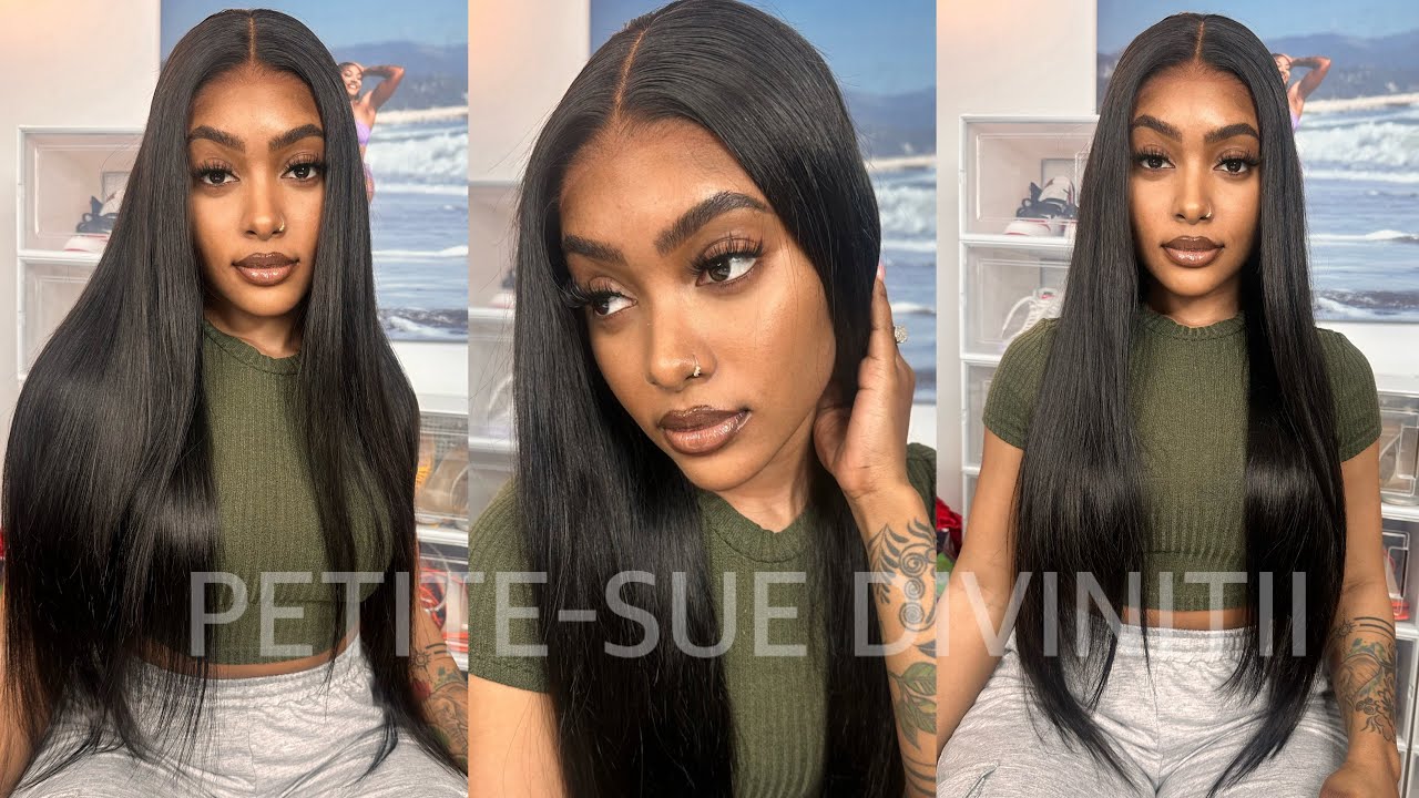 6X5 HD LACE CLOSURE GLUELESS STRAIGHT WIG BEGINNER FRIENDLY INSTALL ft. Tinashe|PETITE-SUE DIVINITII